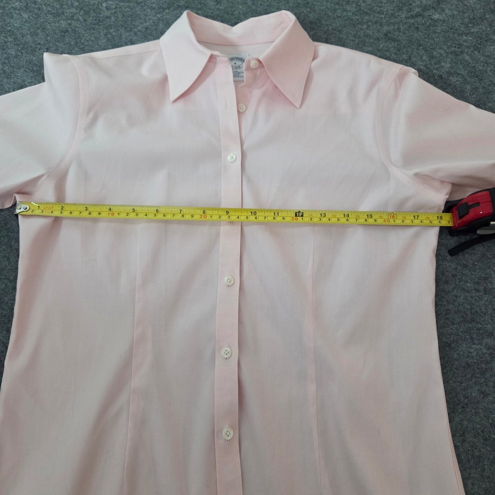 Brooks Brothers Womens 4 Pink Non-Iron Stretch Fitted Dress Shirt Cotton Button - Picture 3 of 4